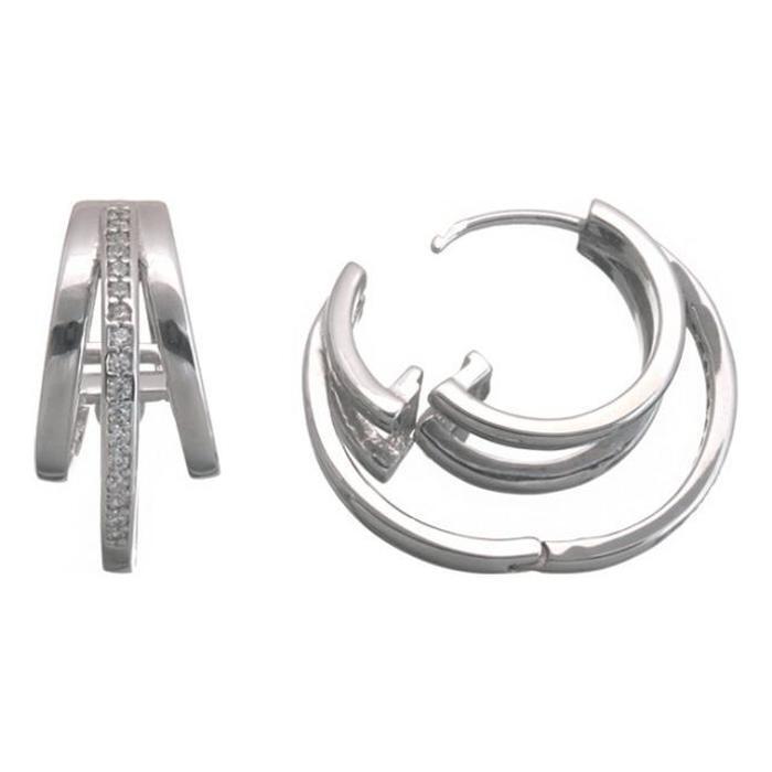 Sleek Silver Earring (Plated) ( domestic manufacture ) 13173690A