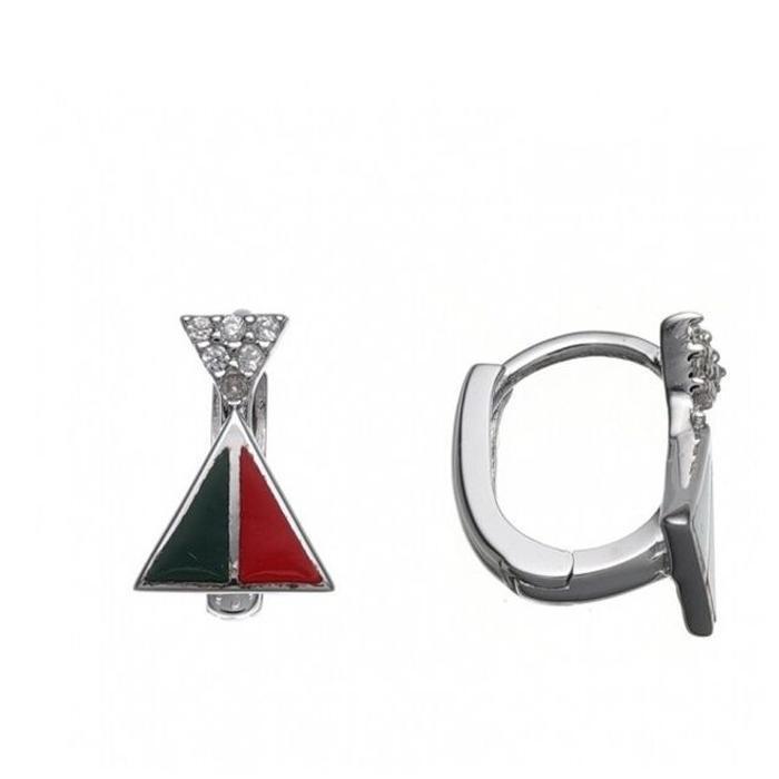 Pretty Triangular Earring (Plated) (国内制造) 13173692A