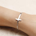 Proseller (Made in Korea)万事通 Christian Cross Silver Bracelet (13173910A)
