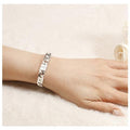 Silver Buddhist Om Bracelet (Made in Korea) 2024 Goal Achievement (13173912A)
