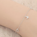 Butterfly sterling silver bracelet (17cm+3cm) (13173928A)