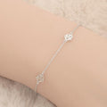 Silver Flower Bracelet (Made in Korea) (17cm+3cm) (13173929A)