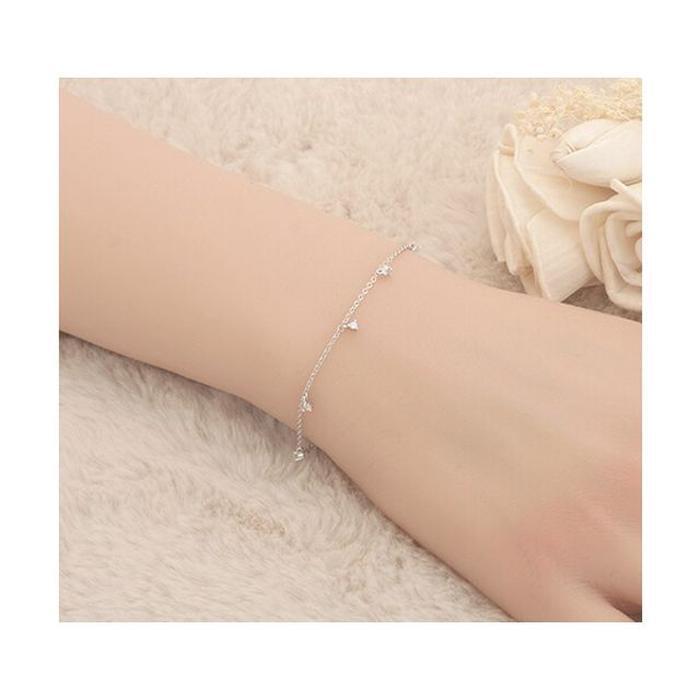 Silver CUBIC bracelet (17cm+3cm) (13173930A)