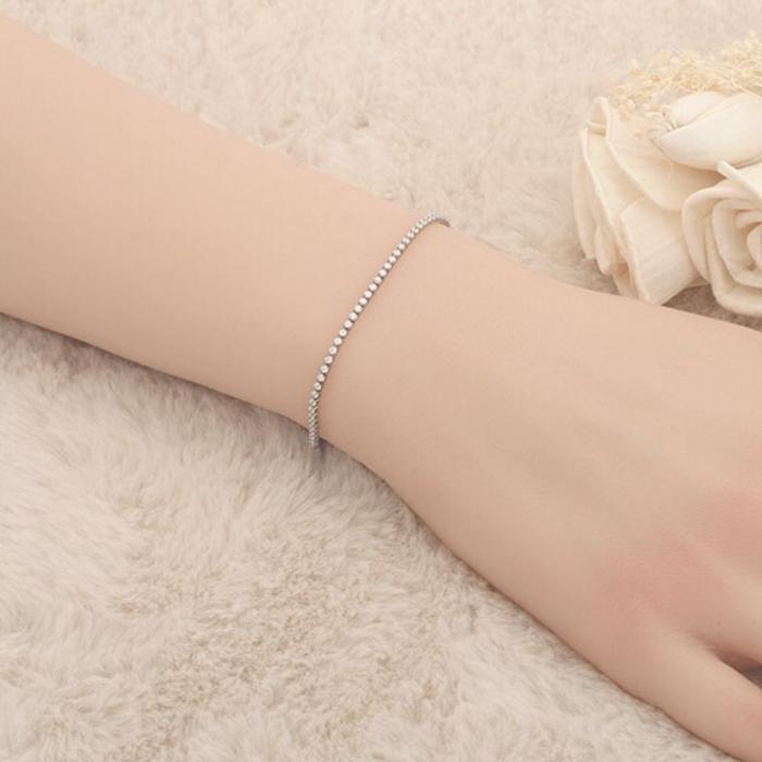 Proseller (Made in Korea) Cubic Silver Bracelet (17cm) (13173935A)