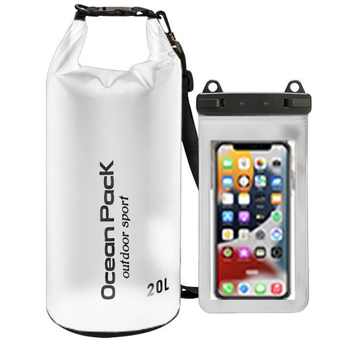 Waterproof backpack+phone waterproof case for beach swimming PVC bag (17234740A)