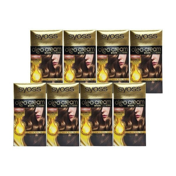 KatyAlphaShopping Siose Oleo Gold Label New Hair Cover Dye 100g 2N SparklingBrown 8 Pieces