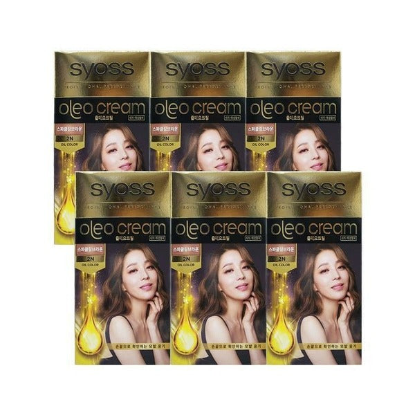 Katy Alpha Shopping Siyoos Oleo Gold Label New Hair Cover Dye 100g 2N SparklingBrown 6pcs S
