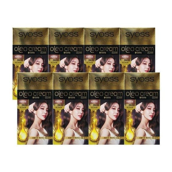 KatyAlphashop Siose Oleo Gold Label New Hair Cover Dye [Royal Brown-3N] 8pcs