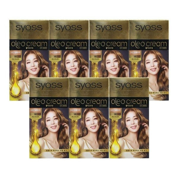 KtAlphaShopping SiO2 Oleo Gold Label New Hair Cover Dye (Crystal Beige1-B) Original 7 Pieces Ss