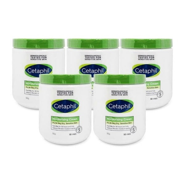 KatieAlphaShopping Thetaphil Moisture Rising Cream Unfragranced 550g Large Pack 5 sets