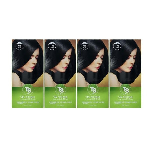 KatyAlphaShop TS Kind Hair Dye 120g 3rd Natural Black 4 Pieces Ss