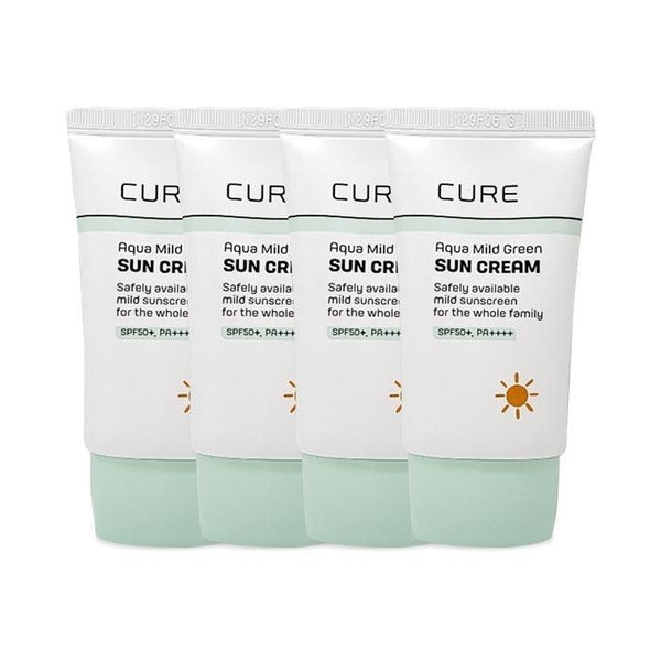 KATYALPHASHOPPING Kim Jung Moon Aloe Cure Aquae Mild Green Sunscreen 40ml (SPF50+) 4 PCS