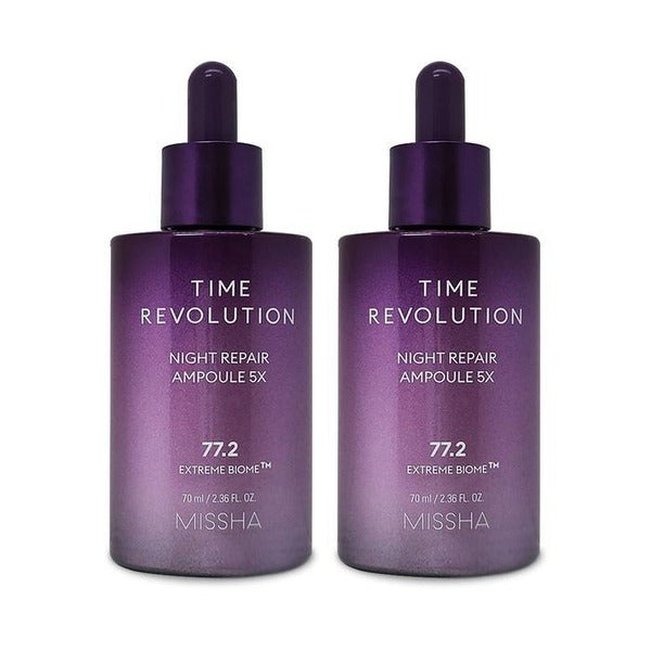 KATYALPHASHOPPING MISSHA TIME REVOLUTION NIGHT REPAIR PURPLE SERUM 5X 70ML 2PC