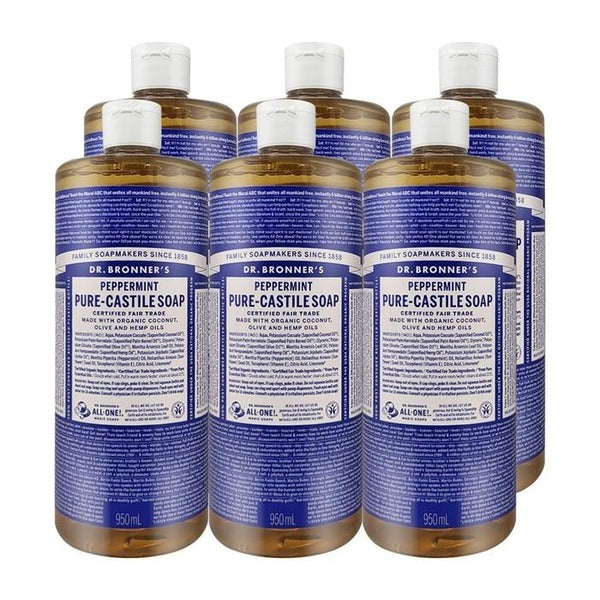 KatyAlphaShooting Dr.Bronner's Peppermint Pure Castile Soap Mint香(油性) 950ml 6 pcs