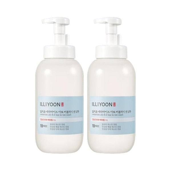 KT Alpha Shopping Illiyoon Ceramide Ato Bubble Wash & Shampoo Large Capacity x 2EA