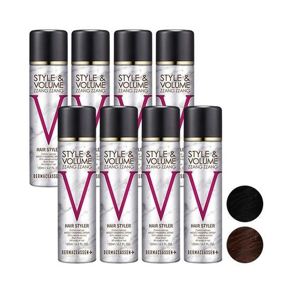 KATE_ALPHASHOPPING Dermaclazen Style&Volume Black Hair Serum Black 120ml x4 + Natural Brown