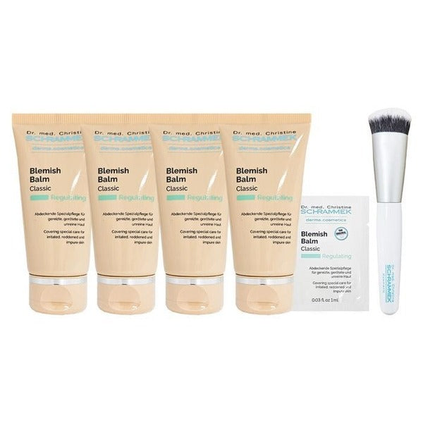 KatyAlphaShopping Dr.Schrammek Blamie Night Cream 30ml x4 + Travel Size 1ml + Brush