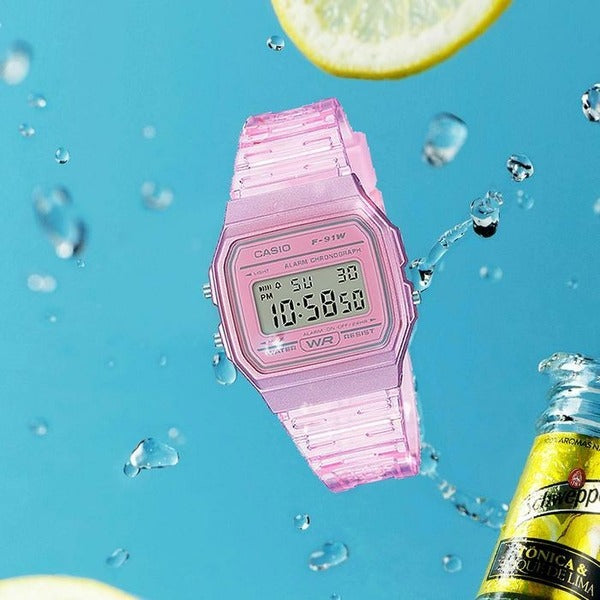 KATYALPH SHOPPING CASIO Electronic Watch Retro Analog Fashion Watch Transparent Pink