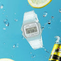 Casio Electronic Watch Retro Analog Fashion Watch Transparent White