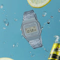 Casio Electronic Watch Retro Analog Fashion Watch Transparent Gray