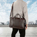 KT Alpha Shopping Rly Classic Leather Document Bag Crossbody Briefcase Tote Bag