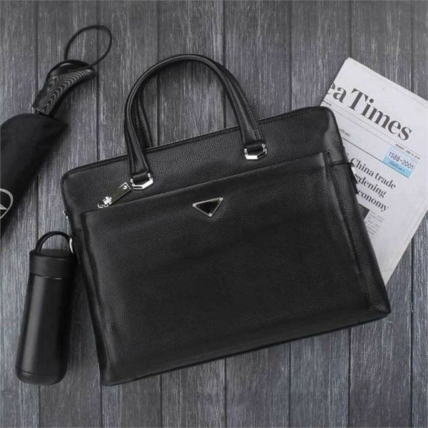 KTRAlphaShopping [Riley] Rly Modern Briefcase Leather Crossbody Laptop Bag