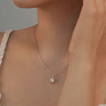 KatyAlphaShopping Raily Clothing Silver 925 Simulated Diamond 1 Carat 4 Hoop Necklace SS402N