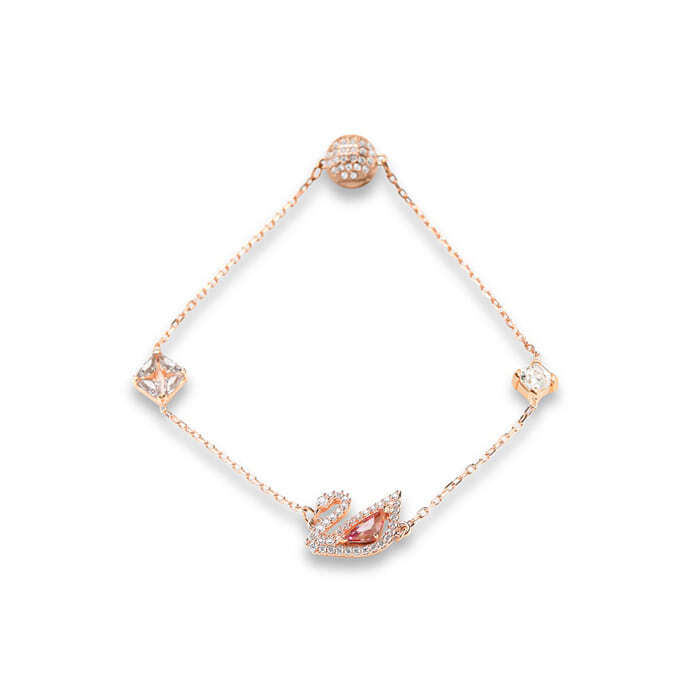 Swarovski 5472271 Dazzling Swan Pink Swan Small Bracelet