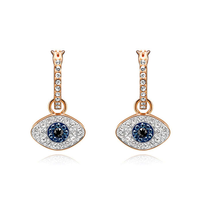Swarovski 5425857 Symbolica Evil Eye Hoop Drop Earrings