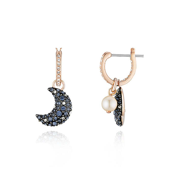 Swarovski 5671569 Sublima Luna Moon Pearl Drop Earrings