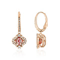 Swarovski 5516477 Sparkling Dance Clover Hoop Drop Earrings