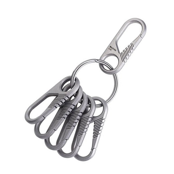 KATYALPHA Shopping Titanium Carabiner Keyring 6P Set Keychain