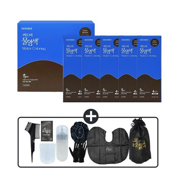 KATYALPH SHOPPING Seedfi Water-Dye Season2 Premium New Hair Cover DarkBrown SinglePack(20sessions+Dy