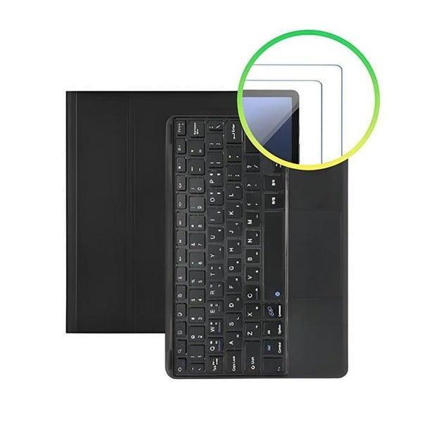 KatyAlphaShopping Galaxy Tab S10 FE Plus Pastel Touchpad Keyboard Case + 2x Tempered Glass