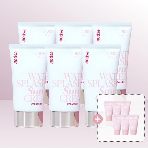 KATEABCDEFGHIALPHA SHOPPING ESPUA WATER SPLASH SUNSCREEN CERAMIDE 60ml(SPF50+) x 6