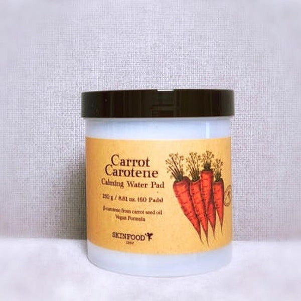 KatyAlphaShop SkinFood Carrot Beta-Carotene Calming Water Pad 250g (Sensitive) x2 SET