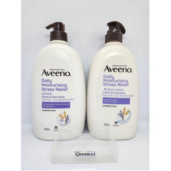 KatyAlphaShow [Avino] Aveeno Daily Moisturizing Body Lotion 1L + Lavender Scented Body Wash