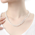 KatyAlphaShopping Jujube Necklace Layered Silver 925 Plated Bronze