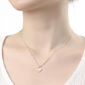 KATYALPHA Shopping Jewellery Addiction Sterling Silver Gold Plated Abalone Love Heart Necklace