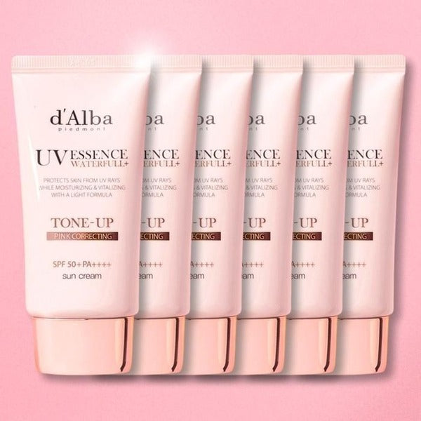 Katy Alpha Shopping Dalva Waterproof Pink Tone-Up Sun Cream Vegan Moisture 50ml x 6