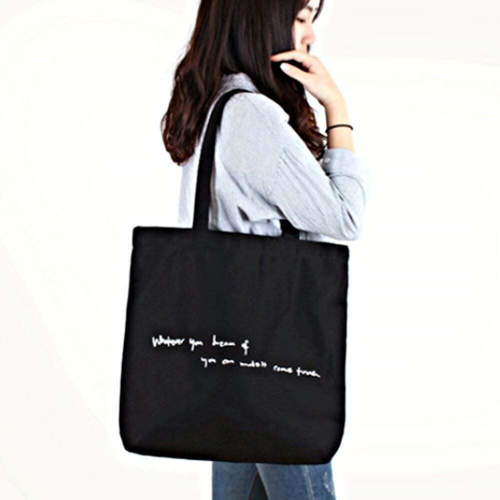 EcoBag Canvas Bag Stylehouse English Lettering Shoulder Bag