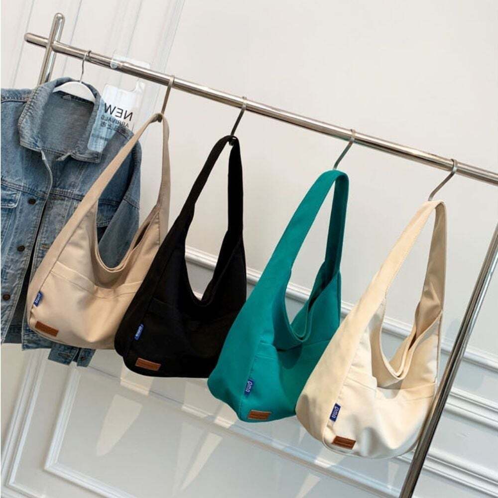 Eco Bag Canvas Bag Shoulder Bag 4 Colors Round Shape Women