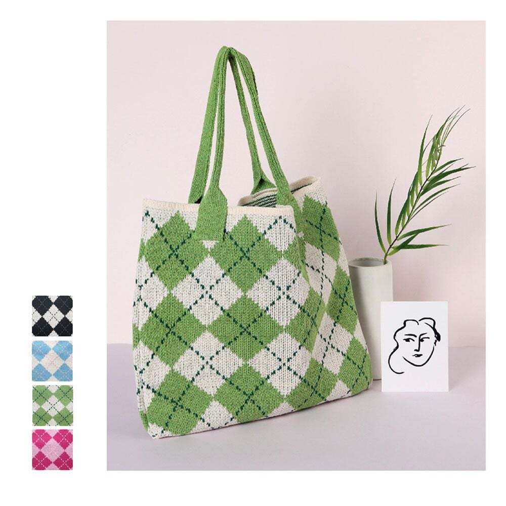 Eco Bag Canvas Bag MT43 Knit Shoulder Student Auxiliary Bag