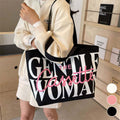EcoBag Canvas Bag for Women Large Lettering Printing Shoulder Bag