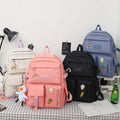 Eco Bag Canvas Bag Middle School Student Backpack Four Sets of Pens