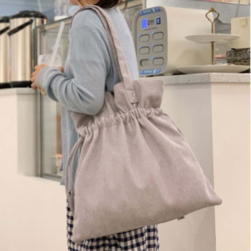Style House Eco Bag Canvas Bag Corduroy Bucket Bag Corduroy Shoulder