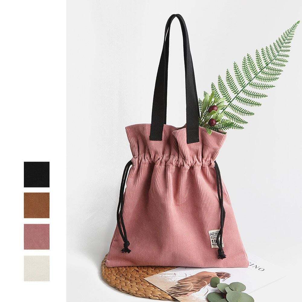 EcoBag Canvas Bag 76x55 Faux Suede Leather Handbag