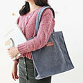 Eco bag, canvas bag, pastel golden corduroy bag, shoulder bag