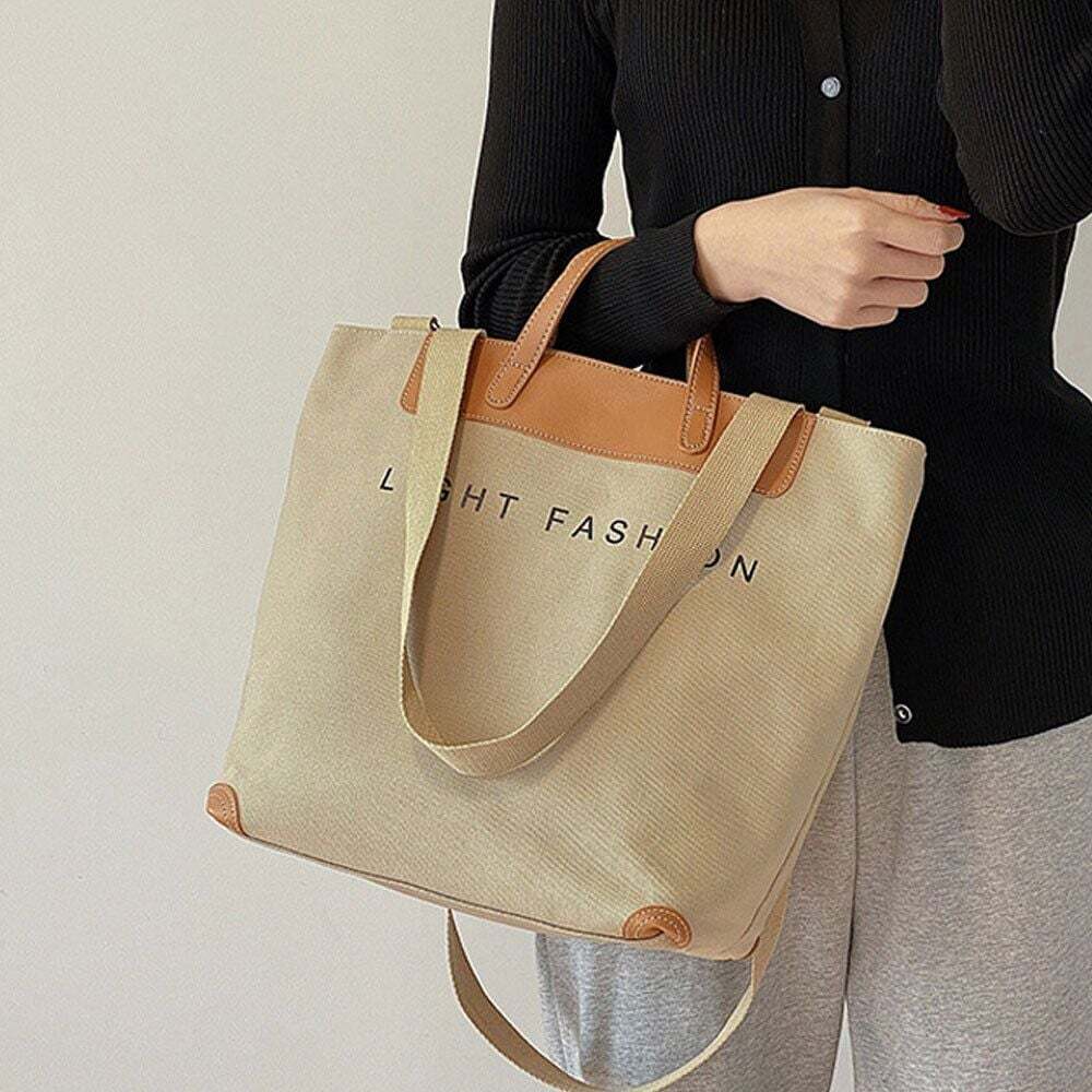 Style House Eco Canvas Bag Women's Casual Shoulder Bag 4 Colors