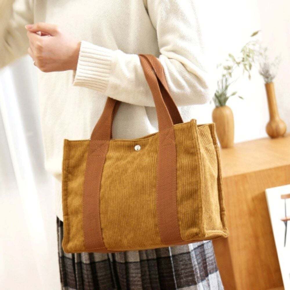 Style House Eco Bag Canvas Bag Corduroy Crossbody Bag
